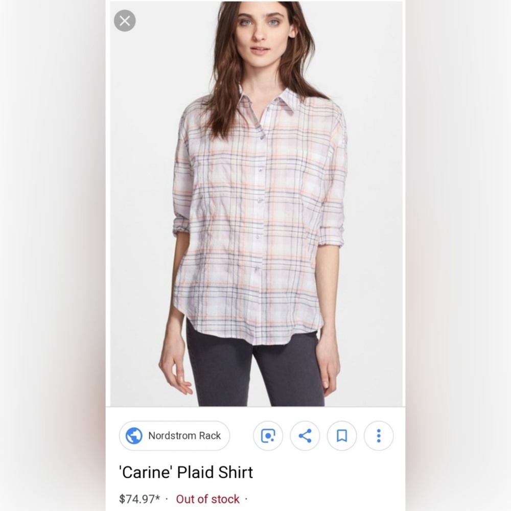 Elizabeth and James plaid shirt